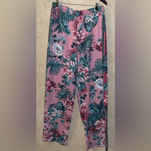 🆕 Laura Felt Floral Pink Wide-Leg Pants - Picture 3 of 4